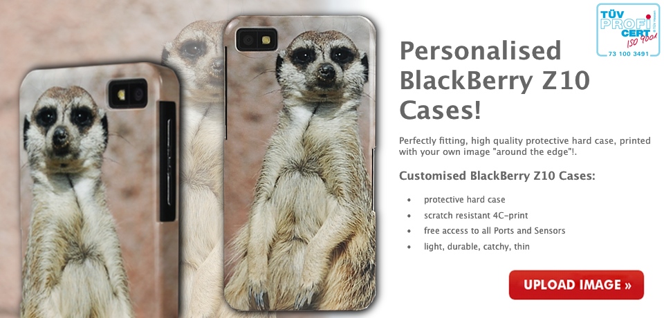 Personalised BlackBerry Z10 Cases with your own image - high quality 4C print!