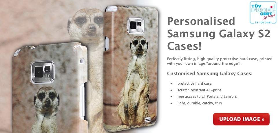 Personalised Samsung Galaxy S2 Cases with your own image - top quality 4C Printed 