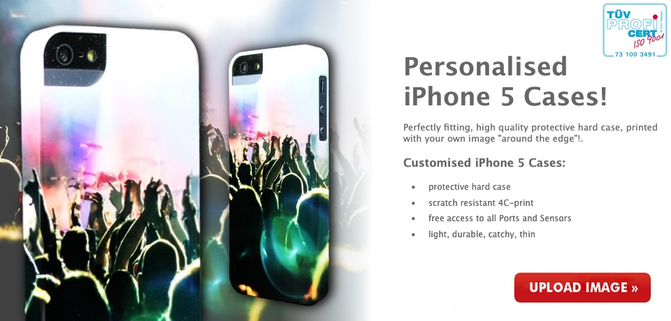 Personalised iPhone 5 Cases - create your own, unique high-quality 4C printed hard case for your favorite device!