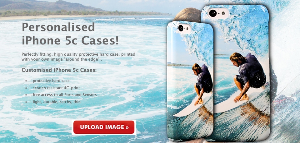 Personalised iPhone 5c Cases with your own image, print in high quality 4C print!