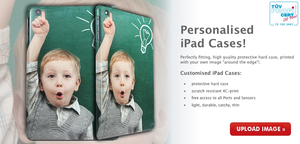 Personalised iPad Mini Cases - printed with your own image with high quality 4C printing technic!