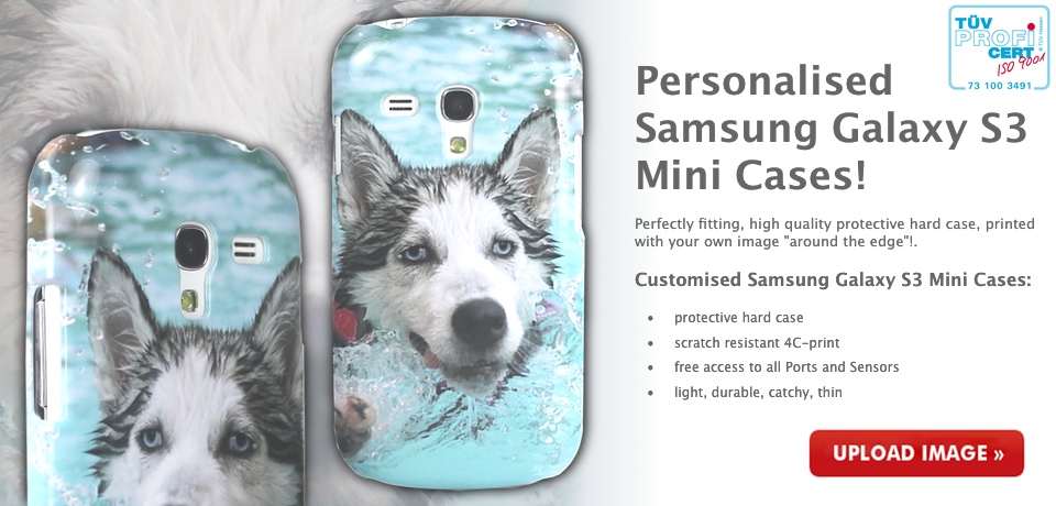 Personalised Samsung Galaxy S3 Mini Case printed with your own image in high quality 4C print!